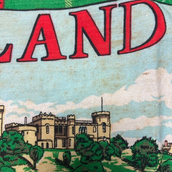 Vintage Scotland Linen Tea Towel Lot Of 4 Scotty Dog Bagpipes Lamont Scottish - Picture 10 of 16